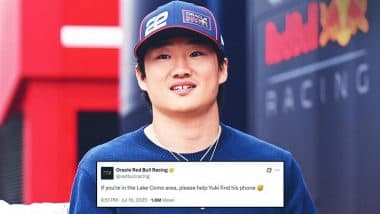 Red Bull F1 Driver Yuki Tsunoda Loses His Phone Phone in Italy, Team Urges Help From Those Near Lake Como