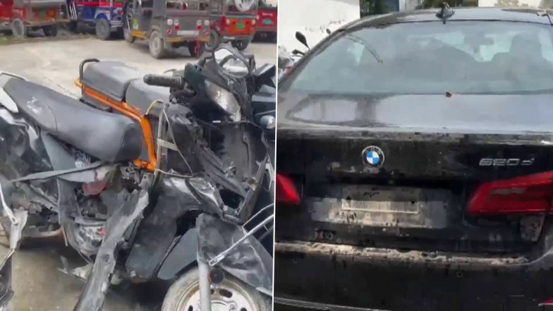 5-Year-Old Girl Killed As Speeding BMW Rams Into Scooter  in Noida
