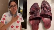 &lsquo;Real Is Real&rsquo;: After Kareena Kapoor Khan, Neena Gupta Shows Off Her Kolhapuri Chappals Gifted by Laxmikant Berde, Actress Calls Out Prada for Copying Indian Design (Watch Video)