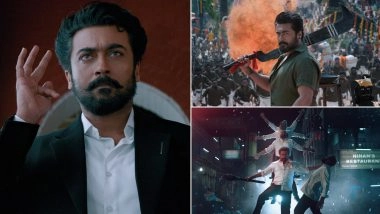 ‘Karuppu’ Teaser: Suriya Unleashes His Mass Action Avatar in RJ Balaji’s Upcoming Tamil Film Co-Starring Trisha Krishnan (Watch Video)