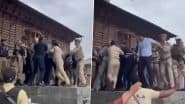 Martyrs Day Row: Jammu and Kashmir CM Omar Abdullah Climbs Graveyard Gate, Grapples With Security Men To Offer ‘Fateha’ Prayers Amid House Arrest Claims (Watch Video)