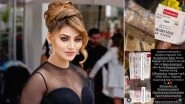 Urvashi Rautela Claims Her &lsquo;Dior Brown Bag&rsquo; Was Stolen at London&rsquo;s Gatwick Airport; Actress Alerts Authorities, Says &lsquo;Injustice Tolerated Is Injustice Repeated&rsquo; (View Post)