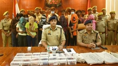 Sex Racket Busted in Kushinagar: Prostitution Ring Operating From Hotels Exposed, 16 Arrested Including 10 Women; Diary Hints at High-Profile Clients (See Pics and Watch Video)