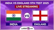India vs England Free Live Streaming Online, 5th Test 2025 Day 5: How To Watch IND vs ENG Anderson-Tendulkar Trophy Cricket Match Live Telecast on TV?