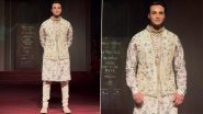 India Couture Week 2025: Abhishek Sharma, World No.1 T20I Batter, Walks the Ramp at ICW Grand Finale in Delhi; Fans Surprised (Watch Video)