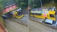 Manchester: Double-Decker Bus Loses Roof After Collision With Bridge in UK, at Least 15 Injured (Watch Videos)