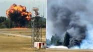 London Plane Crash: Business Jet Crashes at Southend Airport, Videos and Pics Show Thick Cloud of Black Smoke Emerging