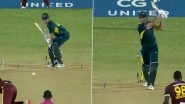 Cameron Green Smashes 51 Off 26 Balls During WI vs AUS 1st T20I 2025, Aussie Batter Slams Fourth Half-Century With Five Sixes (Watch Video)
