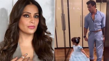 ‘Girl Dad’: Bipasha Basu Shares Adorable Video of Husband Karan Singh Grover ‘Mr. Macho’ Twinning and Dancing With Daughter Devi (Watch)