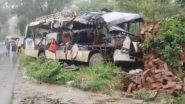 Deoghar Road Accident: 5 Killed, Several Injured After Bus Carrying Kanwariyas Collides With Vehicle Transporting Gas Cylinders in Jharkhand (Watch Video)