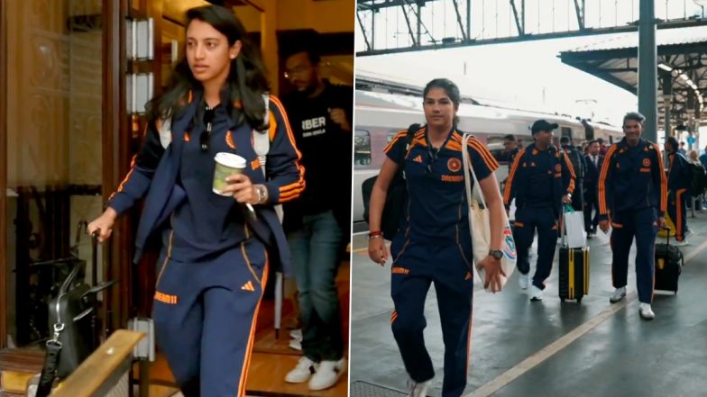 ENG-W vs IND-W 3rd ODI 2025: India Women’s Cricket Team Enjoys Scenic Train Ride From London-Newcastle Ahead of Series Decider Against England (Watch Video)