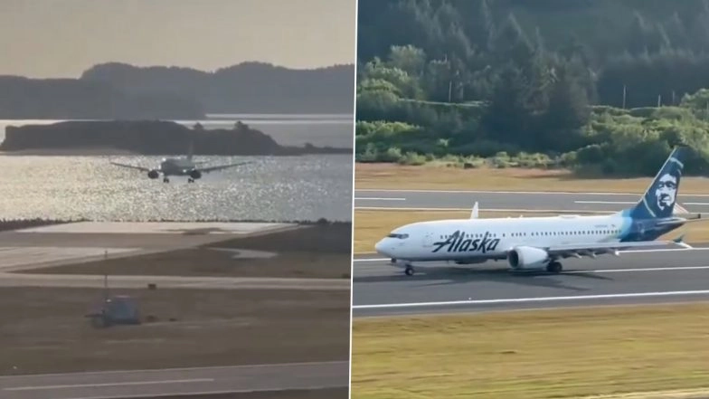 Alaska Airlines Plane Hits Multiple Deer While Landing at Kodiak Airport; FAA Launches Probe As Shocking Runway Collision Video Surfaces