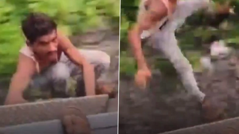 Bihar: Thief Snatches Phone, Clings to Moving Train Footboard, Then Jumps Off After Crossing Bridge in Daring Escape on Bhagalpur-Muzaffarpur Janseva Express; Viral Video Surfaces