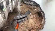 Bhopal: Massive 8-Foot-Deep Crater Appears Near Jyoti Talkies As Road Caves In After Heavy Rainfall, PWD Under Scrutiny (Watch Videos)
