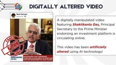 Did Shaktikanta Das Endorse an Investment Platform Promising INR 1 Million Monthly Returns for INR 21,000 Investment? PIB Fact Check Reveals Truth Behind Viral Video
