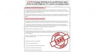 Fake Preliminary Report on Air India Flight AI171 Crash Goes Viral on WhatsApp, PIB Fact Check Reveals the Truth