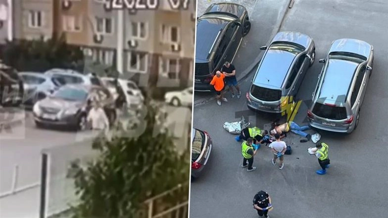 Ukrainian Intelligence Officer Shot Dead in Broad Daylight in Kyiv Parking Lot; Attacker Escapes on Foot, Video Surfaces
