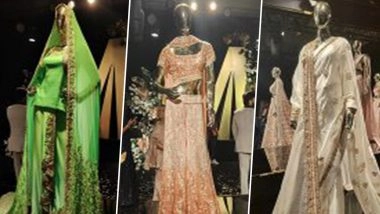 India Couture Week 2025: From Kajol’s Green Lehenga in ‘DDLJ’ to Kareena’s Sharara in ‘K3G’ and Aishwarya’s Cannes Saree, Manish Malhotra Showcases His Iconic Outfits at Event in Delhi