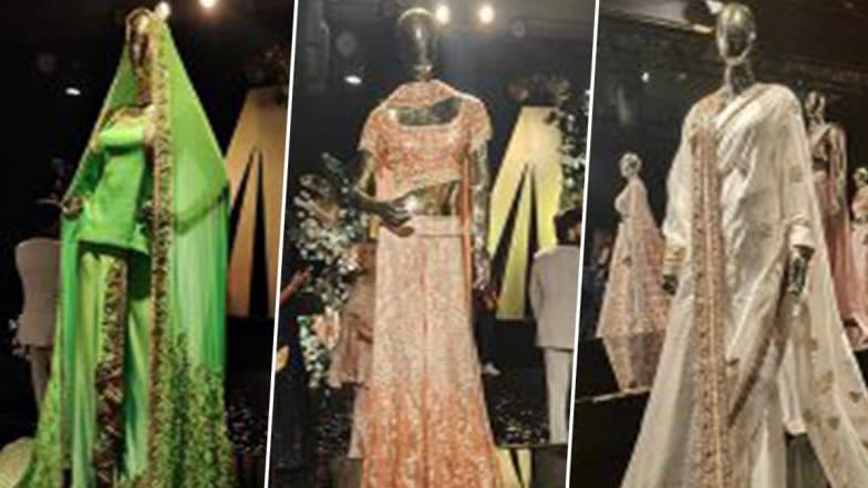 India Couture Week 2025: From Kajol’s Green Lehenga in ‘DDLJ’ to Kareena’s Sharara in ‘K3G’ and Aishwarya’s Cannes Saree, Manish Malhotra Showcases His Iconic Outfits at Event in Delhi