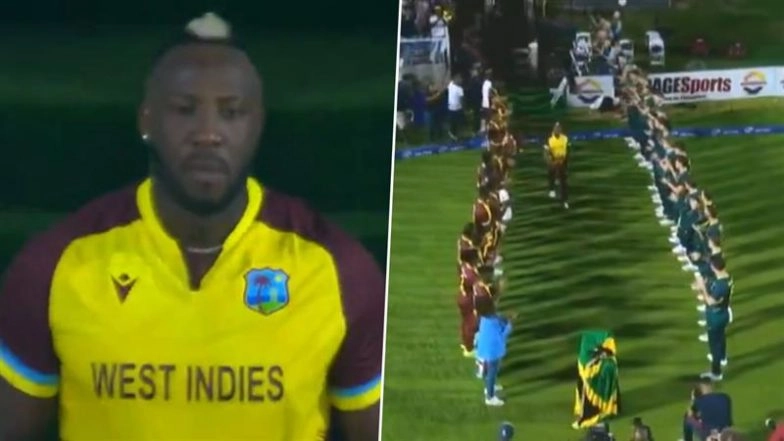 WI vs AUS 2nd T20I 2025: Andre Russell Receives Guard of Honour From West Indies And Australia National Cricket Team Players (Watch Video)