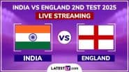 India vs England Free Live Streaming Online, 2nd Test 2025 Day 2: How To Watch IND vs ENG Anderson-Tendulkar Trophy Cricket Match Live Telecast on TV?