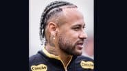 Neymar Jr Unveils Striking Braided Hairstyle With Silver Accents at Santos FC Training Camp Days After Birth of Daughter Mel (See Pics)