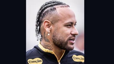Neymar Jr Unveils Striking Braided Hairstyle With Silver Accents at Santos FC Training Camp Days After Birth of Daughter Mel (See Pics)