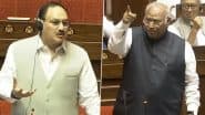 ‘Operation Sindoor’ Debate in Rajya Sabha: JP Nadda Apologises to Mallikarjun Kharge, Takes Back His Words (Watch Video)
