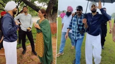 ‘Just Another Day Brother’: Punjabi Actor Diljit Dosanjh Enjoys Another Day of ‘Border 2’ Shoot With Varun Dhawan and Ahaan Shetty (Watch Video)