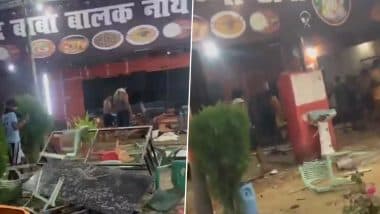 Muzaffarnagar Brawl: Kanwariyas Vandalise Dhaba Allegedly After Finding Onion in Food in Uttar Pradesh, Video Goes Viral