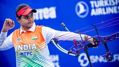 Archery World Cup 2025: Jyothi Surekha Vennam, Parneet Kaur Enter Compound Women Semifinal; Rishabh Yadav, Aman Saini Bow Out in Second Round