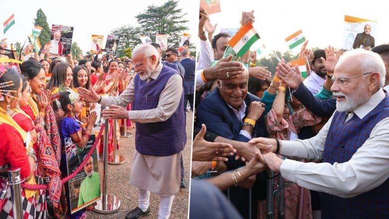 PM Modi UK Visit: Indian Diaspora in London Meets PM Narendra Modi, Calls It 'Surreal' and 'Emotional' (Watch Videos)