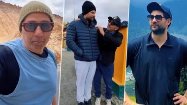 ‘Mountain and Memories, a Father-Son Journey’: Sunny Deol Shares Glimpse of Trip With Son Rajveer Deol in the Himalayas (Watch Video)