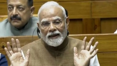 ‘Congress Now Dependent on Pakistan for Political Issues’: PM Narendra Modi Slams Congress During Operation Sindoor Debate in Lok Sabha (Watch Video)