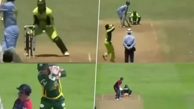 17 Years Apart Kamran Akmal Misses Stumping Off Shoaib Malik’s Bowling During WCL 2025, Recreates Moment From IND vs PAK 2008 ODI Match (Watch Video)