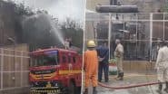 Delhi Fire: Transformer Near AIIMS Trauma Centre Catches Fire; No Injuries Reported (Watch Video)