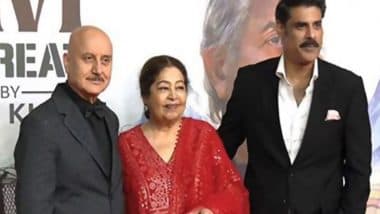 ‘Tanvi The Great’: Kirron Kher Makes Rare Appearance To Support Anupam Kher at Movie's Premiere (Watch Video)
