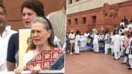 Bihar SIR Row: Sonia Gandhi, Other Opposition Leaders Protest in Parliament Against Election Commission’s Voter Roll Revision (Watch Video)