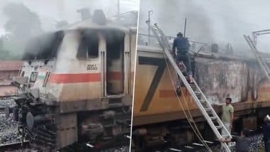 Fire Breaks Out in Garib Rath Express Engine at Sendra Station; Trains Halted