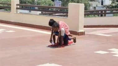 Azamgarh: Specially-Abled Man Carries Wife on Back, Crawls to DM Office Seeking Road to Home; Videos Surface