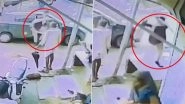 Banswara Horror: Rajasthan Teacher Hacked to Death With Sword by Jilted Lover at Bus Stand in Broad Daylight; CCTV Video Captures Chilling Murder As Accused Flees After Crashing Car