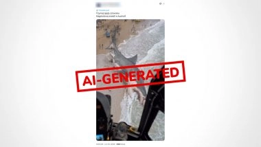 Was a Megalodon Found on Australia Beach? Fact Check Reveals AI-Generated Clip Going Viral With Netizens Believing It To Be True