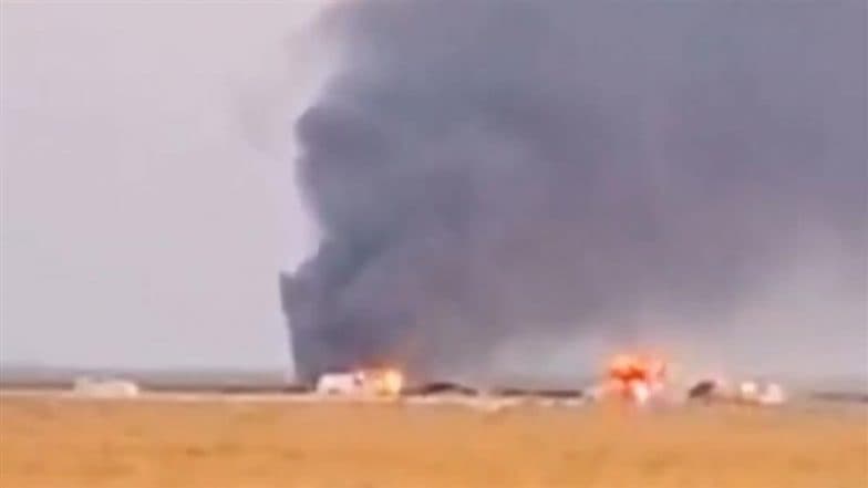 US Fighter Jet Crash: F-35 Lightning II Stealth Aircraft Crashes and Bursts Into Flames Near Lemoore Naval Air Station in California, Video Surfaces