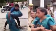 Uttar Pradesh: Woman Tries To Set Herself on Fire at Farrukhabad Collectorate, Journalist Rajeev Kumar Saves Her Life (Watch Video)