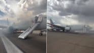 American Airlines Flight AA3023 Aborts Takeoff After Landing Gear Catches Fire at Denver Airport, Passengers Evacuate Burning Boeing 737 MAX 8 Via Emergency Slide (Watch Video)