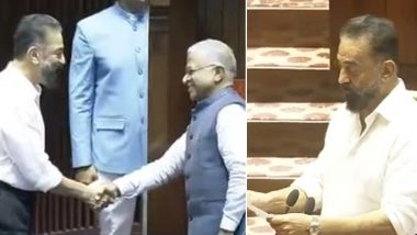Kamal Haasan Sworn In As Rajya Sabha MP, Takes Oath in Tamil (Watch Video)