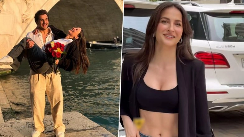 ‘Ashish Bhai Theek Hain’: Elli AvrRam Blushes As Paparazzi Ask Her About Rumoured Boyfriend Ashish Chanchlani Amid Dating Buzz (Watch Video)