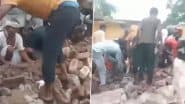 Jhalawar School Building Collapse: 4 Children Killed, 17 Injured as Roof of Piplodi Primary School Collapses in Rajasthan; Rescue Operations Underway (Watch Videos)