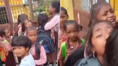 ‘Please Gate Khol Dijiye’: Maharajganj School Principal Kusumlata Pandey Suspended for Forcing Kids to Cry on Camera; Video Goes Viral