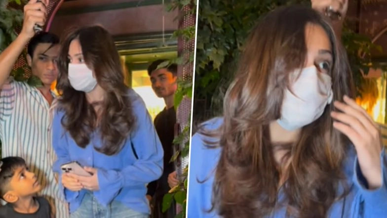 ‘Saiyaara’ Star Aneet Padda Covers Her Face With Mask, Avoids Paparazzi and Selfies With Fans After Salon Session in Mumbai (Watch Viral Video)